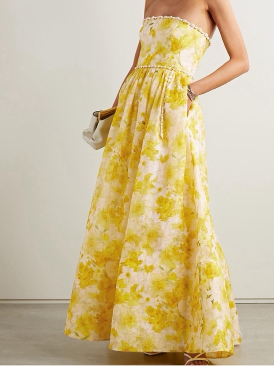 Zimmermann Dresses & Skirts - ISO Zimmermann Yellow Floral Strapless Maxi Dress (DO NOT BUY)